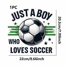 1 pieza/2 piezas/3 piezas Pegatinas de transferencia de calor de fútbol, adecuadas para camisetas DIY, vaqueros, almohadas, mochilas, sombreros y fundas de sofá, resistentes al agua, resistentes a la decoloración, pegatinas de plástico duraderas, patrones divertidos, decoración de tela, adorno de ropa, manualidades y aficionados - Multicolor - Ver 9
