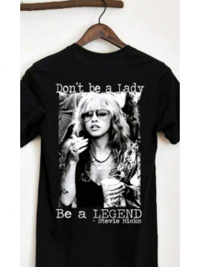 Hip Hop Style Tee  Close-Up Tee – Iconic Nicks Close-Up Vintage Band Fleetwood Style Shirt For Stevie Enthusiasts & Collectors,1 Piece,Family Matching Outfits,High Street Fashion Top, Premium Cotton Blend, Comfortable For Spring Summer Fall