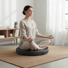 40x40x4 Cm Soft & Plush Round Floor And Play Cushion - Grey - View 3