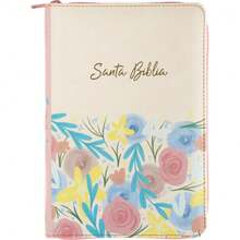 RVR60 Cream Bible With Index And Clasp, Imitation Leather, Hand Size, 12 Points. - Single Book - View 1