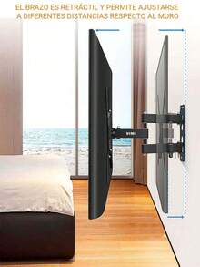 Soporte De TV Monitor Pantalla Vesa Articulado De 23 A 65 Pulgadas decoración de cuarto vanity tocador muebles para cuarto muebles escritorio vanity tocador centro de mesa mesa sillas - Negro - Ver 7