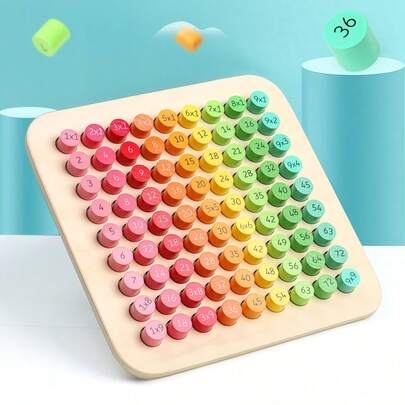 99 Times Table Wooden Educational Board, Math Toy For Elementary School Students