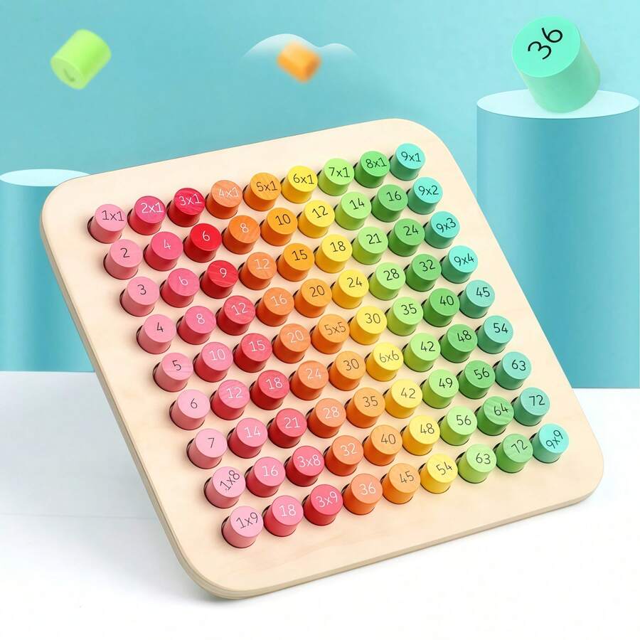 99 Times Table Wooden Educational Board, Math Toy For Elementary School Students