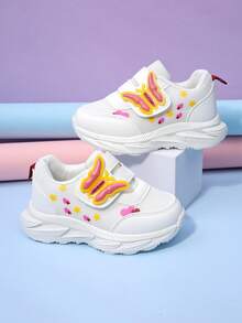 1 par de zapatos transpirables con suela blanda y antideslizantes para niños pequeños, adecuados para niños y niñas de 1 a 6 años, para primavera/otoño - Blanco - Ver 6