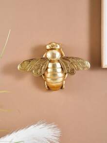 Gold Resin Bee Sculpture Desktop Decor, Office Desk Decoration/Gift For Men/Home Accents Wall Decor, Suitable For Insect-Themed Home Parties, Unique Gift For Insect Lovers, Home Decor, Room Decor, Wall Decor - Multicolor - View 5
