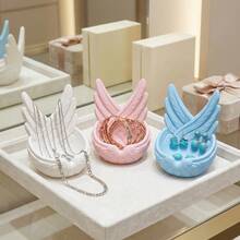 Angel Wing Jewelry Tray Decorative Trinket Dish Catchall Bowl For Rings Earrings Necklaces Vanity Bathroom Desk Organizer For Cosmetics Crystals Office Supplies Storage Home Decor Gift - Multicolor - View 2