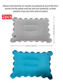 1pc Inflatable Travel Pillow With Neck Support, Portable Neck Pillow + Nap Pillow, Airplane Pillow, Compact & Lightweight, Foldable & Easy To Store, Suitable For Travel - Multicolor - View 23