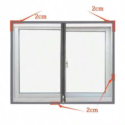 Màn chống muỗi dạng lưới màu xám, loại dùng cho cửa sổ, tự dính, dễ lắp đặt, có thể sử dụng trong phòng ngủ, nhà bếp, phòng khách, thoáng khí, có khóa kéo.