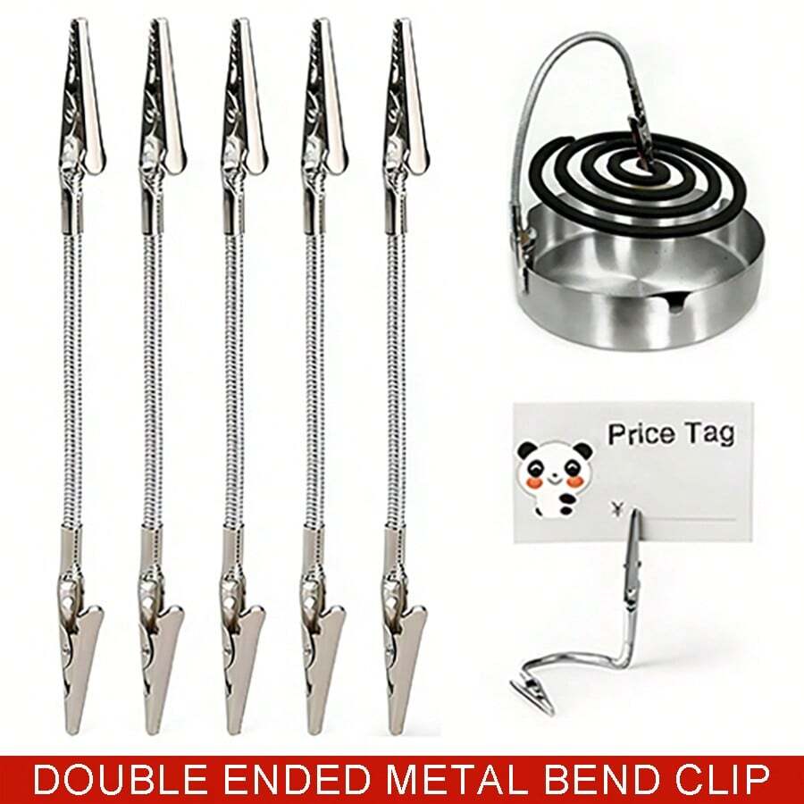 Kẹp cá sấu hai đầu bằng kim loại dẻo, đa năng, dùng để tự làm đồ.