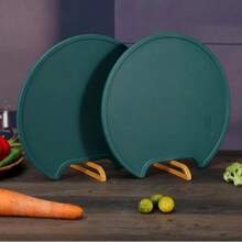 Tábua De Corte Antibacteriana À Prova De Mofo 30cm Com Suporte Em Pé Para Cozinha (9638) - Verde - Visão 8