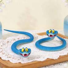 Miniso 名创优品《疯狂动物城2》小蜗蛇可动人偶，多关节可动，减压玩偶，蓝色小蛇桌面摆件，生日、圣诞节、派对等节日送给粉丝的完美礼物 - 多色 - 查看 3