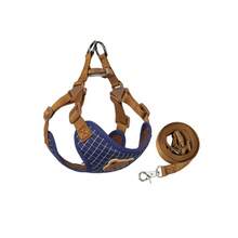 1 Set Dog Harness & Leash, Adjustable Chest Strap + Leash Set, Anti-Pulling Pet Harness, Fashionable Plaid Dog Chest Strap, Pet Leash For Walking Small/Medium Dogs & Cats - Multicolor - View 8