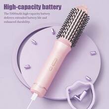 USB充电式加热直发卷发器，32毫米卷发棒，3档温度设置，任何温度下均可轻松卷出不打结的发型 - 彩色 - 查看 10