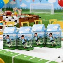 20pcs/10pcs/2pcs Football Themed Gift Boxes, Designed For Parties, Featuring Goalkeeper Pattern And Handles, Suitable For Birthday Celebrations, Sports-Themed Gifts, Baby Shower - Green - View 3