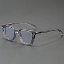Limited Edition Handmade Retro Design Eyeglass Frame In Mint Translucent Green, Fresh And Artistic - Đen và xám - Xem 4