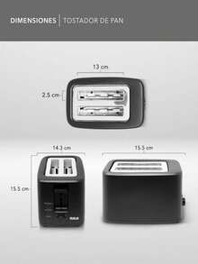 RCA Tostador de Pan con 6 Niveles de Intensidad RC-T2 - Negro - Ver 2