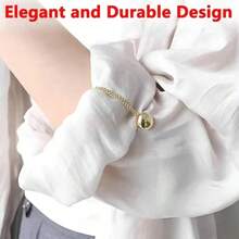 1/3/5件装无缝强磁性衬衫袖扣、多功能T恤下摆收紧器、裤腿夹、围巾配件 - 彩色 - 查看 4