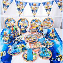 Authorized Cartoon Cute Theme Birthday Party Disposable Tableware, Kawaii Anime Theme Children's Birthday Party Tableware Decorations, Suitable For Baby Christening Cake Table Theme Party Disposable Tableware Decorations - CJTZ - View 3