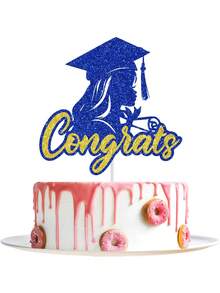 1PC Graduation Cake Topper For Girls Class Of 2026 Congrats Grad Party Decoration Cupcake Dessert Topper Supplies - 1 - View 13