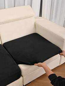 Bộ đệm ghế sofa nhung đen bạc họa tiết cáo và vỏ gối, đệm sofa co giãn hiện đại tối giản dùng được cả bốn mùa, chống trầy xước, chống trượt, chống bụi, có thể giặt máy, phù hợp cho phòng khách, phòng ngủ, phòng học. Vỏ gối không bao gồm ruột gối. - màu đen - Xem 5