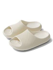 Dép lê đế dày, họa tiết sọc dọc, kiểu dáng tối giản, chống trơn trượt, thích hợp cho cả nam và nữ, dành cho mùa xuân/hè 2026. - Màu Khaki - Xem 4