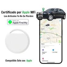 Mini Multiusos iphone Ios Airtag Localizador Rastreador Antipérdida Antirrobo Gps Portátil Bluetooth Global Smart Apple Air Tag Para Niño Mascotas Llave Llavero Auto Moto Estudiante Carros - Blanco - Ver 12