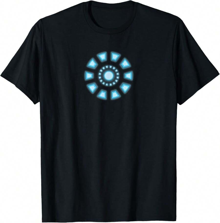 Studios Iron Man Tony Stark Arc Reactor Clic T-Shirt - 黑色 - 查看 1