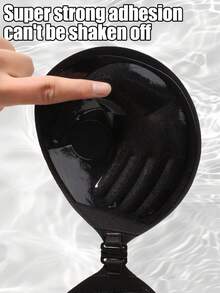 2 đôi áo ngực dán nâng ngực hình lòng bàn tay dành cho nữ, áo ngực không dây, không lưng, vô hình với khóa cài phía trước, hoàn hảo cho váy cưới, trang phục hở lưng và đồ đi biển. - Đen và trắng - Xem 4