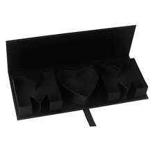 Schwarze MOM Geschenkbox 55,5 x 19 x 6,6 cm, leere Buchstabenförmige Blumenbox für Muttertag, Geburtstag, Jahrestag, Rosen-Arrangements und Blumengeschenke - Übersicht 17