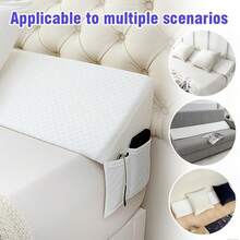 A Triangular Pillow With A Wedge Shape That Fills The 0-7 Inch Space Between Your Headboard And Mattress Or Wall, Alleviating Pressure On The Head, Neck, And Back. It'S Ideal For Sleeping And Reading - White - View 3