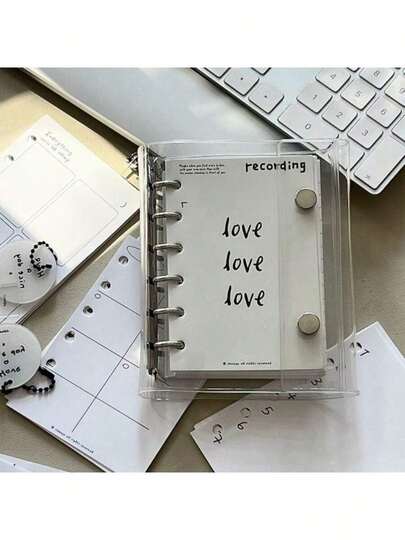 1 bìa đựng ảnh trong suốt cỡ M5/A8/A7/A6, dùng để lưu trữ sticker 3D, photocard Kpop, bìa da mềm trong suốt khóa đôi, sổ tay DIY thủ công, có thể dùng làm album ảnh, sách sticker, sổ lưu niệm, nhật ký, đồ dùng học tập cho học sinh, văn phòng phẩm, v.v.
