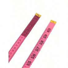 1 Roll 60 Inch Plastic Measuring Tape, Modern Household Ruler - Red - View 6