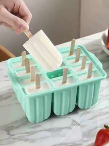 1pc/12 Popsicle Mold, Easy Release Silicone DIY Ice Pop Mold, Ice Cream Mold With Lid, Popsicle Mold - Multicolor - View 3