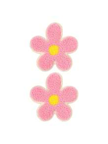 2/4 piezas Parches con aplicación de flores, parches bordados con flores para planchar y coser, pegatinas de reparación, parches decorativos con flores de colores para DIY en mochilas, vaqueros, sombreros - flor - Ver 11