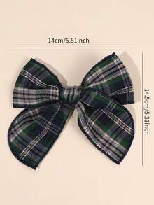 2 piezas Lazos de pelo verdes para niñas con decoración a cuadros, Pinzas de cocodrilo de cola corta delicadas, elegantes, dulces y suaves, Pasadores de pelo para fiestas, diario, festivales, vacaciones, regalos de boda, accesorios de pelo para adolescentes - Verde - Ver 9