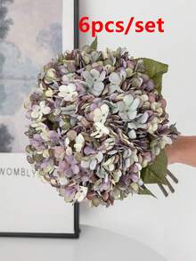 1支/3支人造绣球花束，仿真植物室内装饰，秋季装饰，餐桌摆件，生日派对，婚礼新娘捧花，家居装饰，花瓶填充物，情人节，新年，户外花园，返校季 - 灰 - 查看 7
