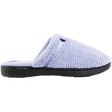 Isotoner Women's Chevron Slip On Clog Slippers With Moisture Wicking For Indoor/Outdoor Comfort And Arch Support - 7.5-8-Periwinkle - 查看 6