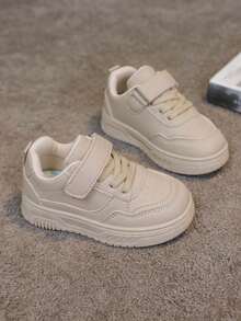 2026 Spring New Hook And Loop Casual Shoes For Toddlers & Kids, Soft Sole Non-Slip Breathable Sneakers, Versatile For Boys & Girls - Khaki - View 7