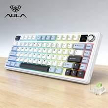 F75MAX 3-Mode Wireless Mechanical Keyboard, 75% Compact Layout, Grooved PC Plate + 5-Layer Noise Reduction, Hot-Swappable Switches, Smart Display, Metal Knob, PBT Keycaps, Long Battery Life, Aluminum Alloy Body, Customizable Mechanical Keyboard For Gaming And Office - View 17