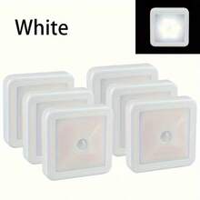 1pc/3pcs/6pcs Automatic Sensor LED Night Light, Wireless Wall Lamp, Battery Powered (Batteries Not Included), Suitable For Stairs, Cabinets, Bathroom, Steps, Bedroom, Corridor And Indoor Decor Lighting - Silver - View 18