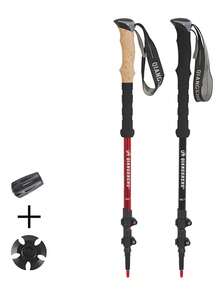 可折叠铝合金登山杖，超轻可调节，符合人体工学的EVA泡沫手柄，男女通用，适合徒步旅行和露营 - D - 查看 10