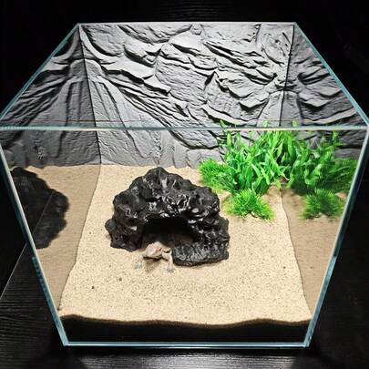 Refugio de cueva de roca impreso en 3D/resina - Refugio para anfibios y reptiles | Textura de piedra realista para acuario, terrario de lagarto y tortuga