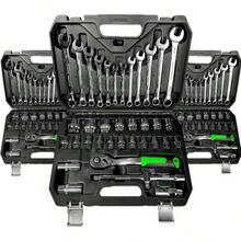 46pcs Full Automatic Repair Tool Kit, Including 72-Tooth Ratchet Wrench, Screwdrivers, Made Of Chrome Vanadium Steel, No Assembly Required - 121/37/54/46 - View 1