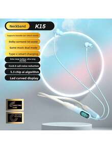 Unisex Solid Hue Ergonomic Neck-Fitting Flexible TPU Wireless Neckband Headphones With KTV Ear Return Dual Connection HiFi Audio Long Standby Low Latency Gaming Sports Travel New Year Valentine's Day  Independence Day Holiday - Xem 9