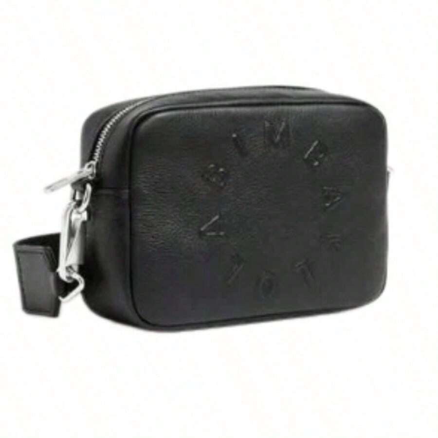 Single-Sided Crossbody Bag With Embroidery - Versatile Embroidery - PU 繡花黑色 - 查看 1