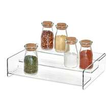 InterDesign 65430 Linus Cabinet Organizer Rack Storage for Kitchen Pantry or Bathroom Countertops Clear - Transparente - Ver 7