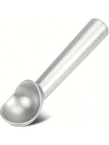 Non-Stick Aluminum Ice Cream Scoop With Freeze-Resistant Handle, Durable Design, Easy To Clean, Suitable For Ice Cream, Cookie Dough, Smoothies, Almonds (Silver) - Multicolor - View 13