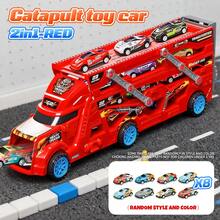 UINLE Baby 2-In-1 Children's Launch And Storage Truck Toy Set, Comes With 8 Alloy Cars, Launch Track And Multi-Layer Storage Dual Modes, Portable Design Supports Play In Multiple Scenarios, Supports Multi-Player Racing Competition, Children's Racing Toy Set, Birthday Gift For Boys And Girls, Holiday Gift, Party Gift, Back-To-School Gift - Multicolor - View 11