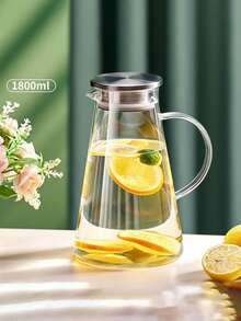 1 Piece 2026 New Product High-Temperature Resistant Glass Cold Water Bottle, Large-Capacity Household Water Cup, Fruit Teapot, High Borosilicate Heat-Resistant Pot, Transparent Glass Milk Juice Drink Pot, Hotel, Mall, Shop Supplies. - Multicolor - View 11