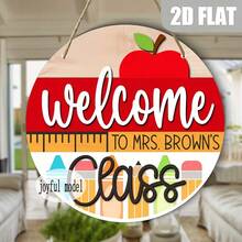 2D Flat 1 PieceVintage Classroom Decorative Sign , Easy To Hang With Rope Hole, Durable Classroom Decor, Backdrop,Garden Decor,Hanging Flowerseaster>Gift,Room Deocrvintage Decorfront Door Wreathwedding Decorationsparty Decor - Multicolor - View 5